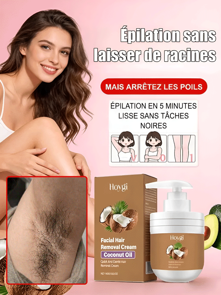 [Épilation indolore] Crème dépilatoire à l'huile de coco d'extraction végétale
