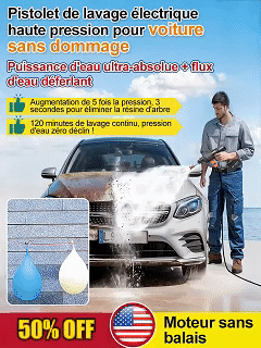 Pistolet à eau haute pression électrique pour le lavage de voiture à domicile