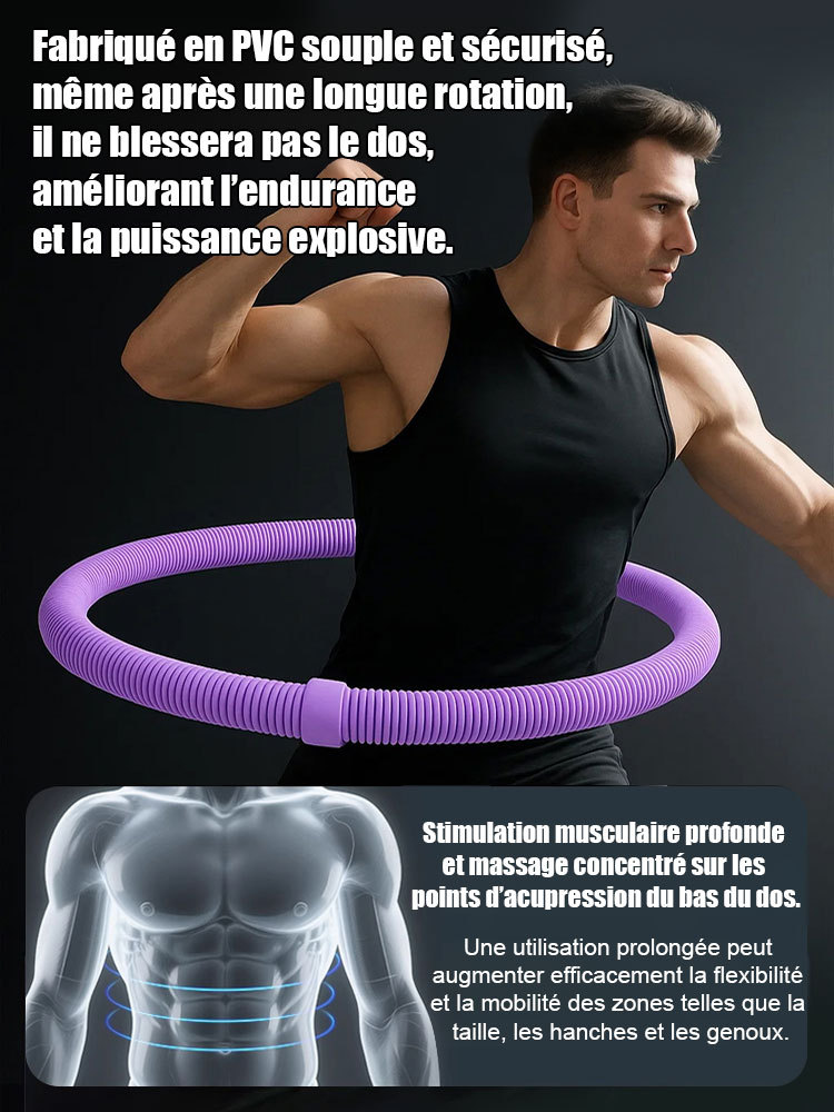 【Outil minceur】Cerceau de fitness souple et silencieux qui protège la taille