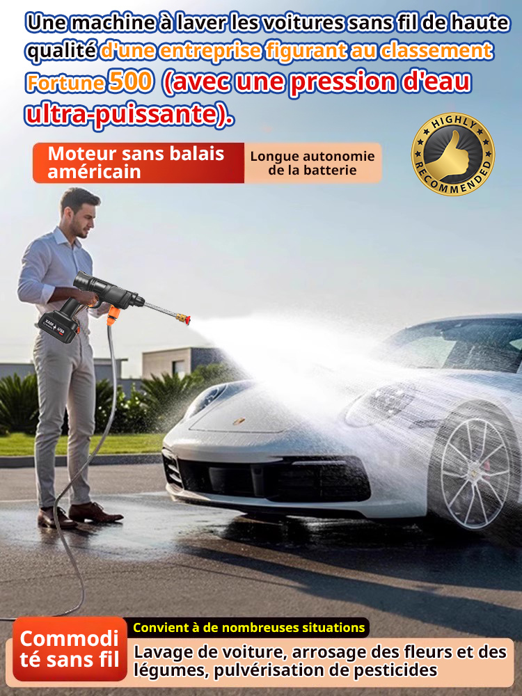 Pistolet à eau haute pression électrique pour le lavage de voiture à domicile