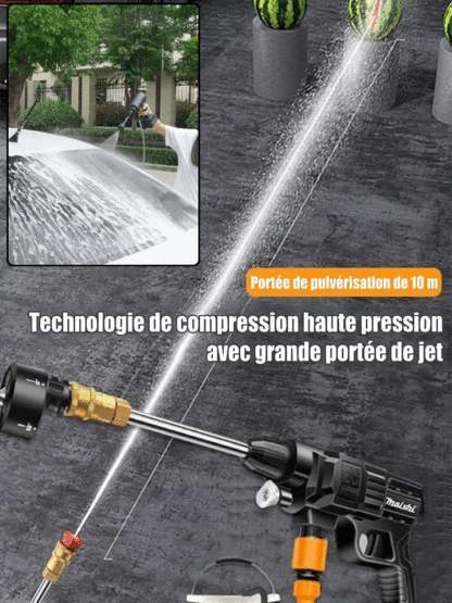【Plus besoin de prise électrique!】Nettoyeur Haute Pression Sans Fil - Jet puissant à 10m