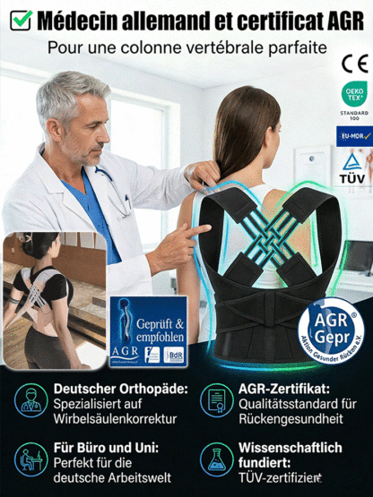 ✨ Seulement 10 min par jour – des résultats visibles en 7 jours ! Correcteur de posture indispensable pour soins corporels