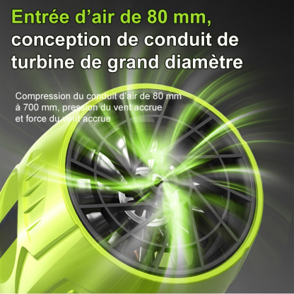 【Débit d'air puissant de 30 m/s en 1 seconde】 Souffleur à turbine portable
