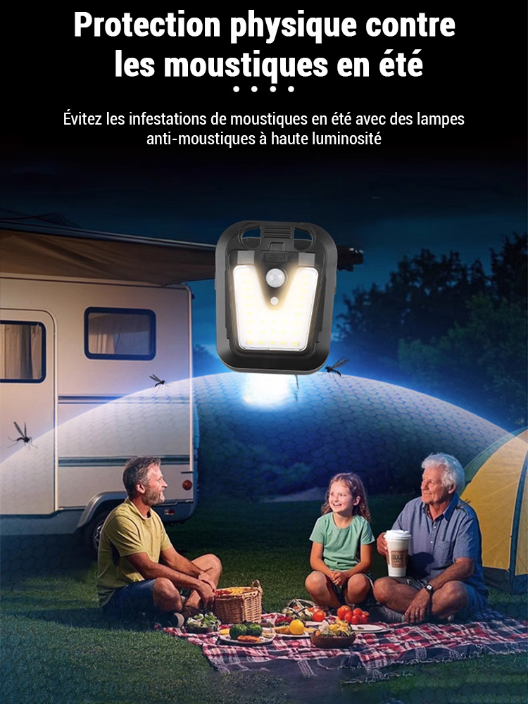 0 euro d’électricité toute l’année! Lampe à pince solaire intelligente à capteur