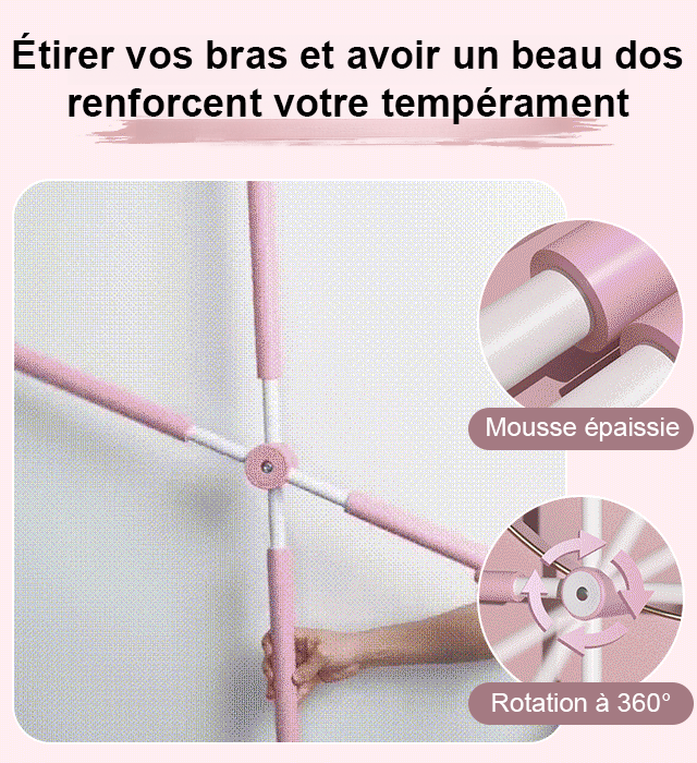 【10 minutes par jour, Améliorez-vous】 Bâton de correction de posture pour prévenir le dos voûté