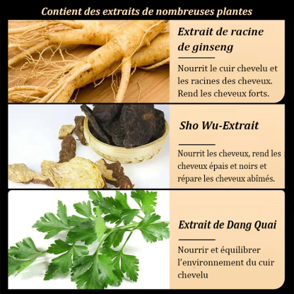 Shampoo anti-chute et noircissant des cheveux pour hackers blancs et noirs