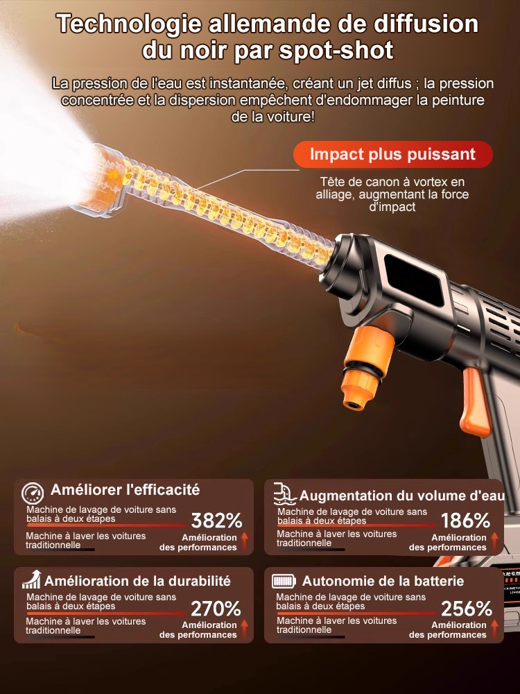 Pistolet à eau haute pression électrique pour le lavage de voiture à domicile