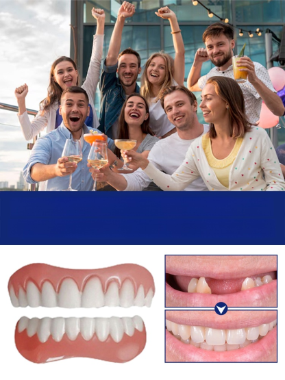 Pas de dentiste, Pas de moulage. Ensemble de prothèses dentaires beauté