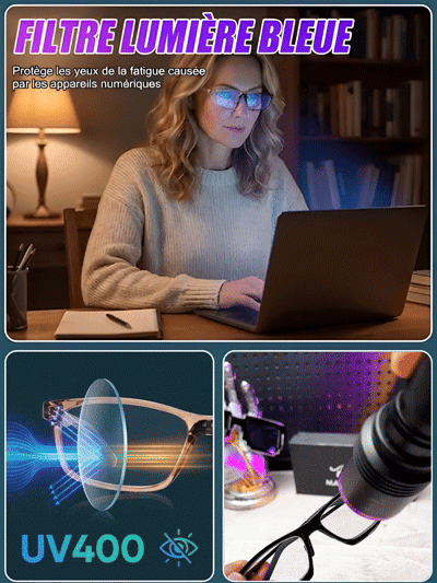 【Conçues à Munich & Paris】Lunettes de lecture haut de gamme photochromiques anti-lumière bleue