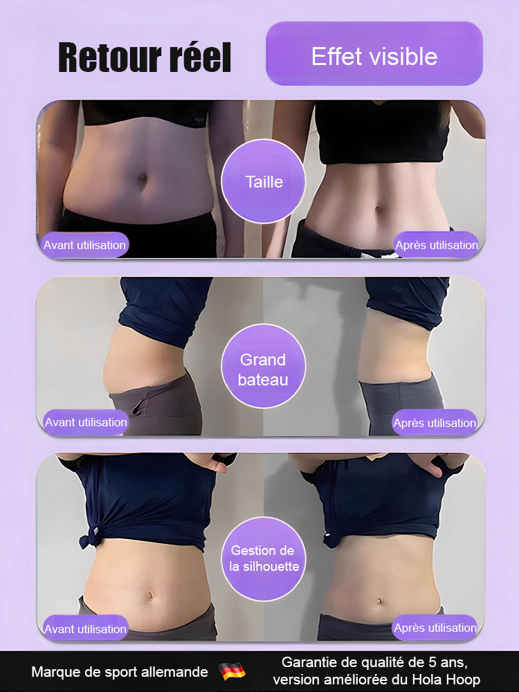 【Outil minceur】Cerceau de fitness souple et silencieux qui protège la taille