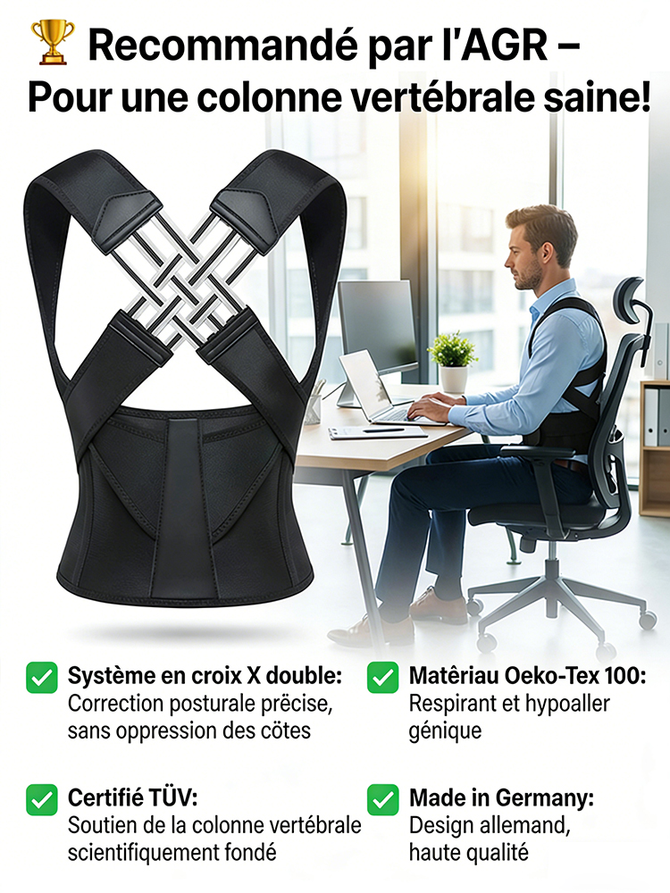 ✨ Seulement 10 min par jour – des résultats visibles en 7 jours ! Correcteur de posture indispensable pour soins corporels