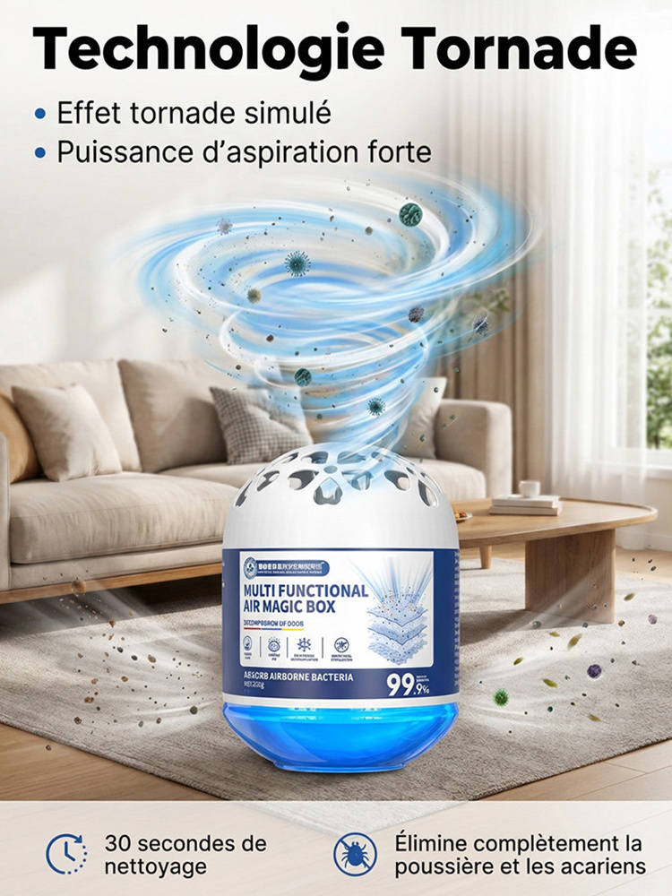 【Un an sans poussière - fini le ménage!】Boîte magique d’aspiration universelle, nettoyage facile sans angle mort