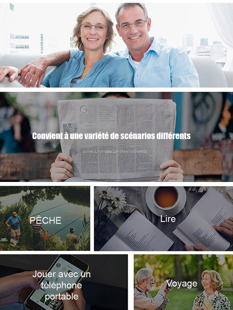 ✨Pas besoin d'examen de la vue. Lunettes à zoom intelligent, la correction peut être réglée automatiquement dans une plage de -7 à +7.