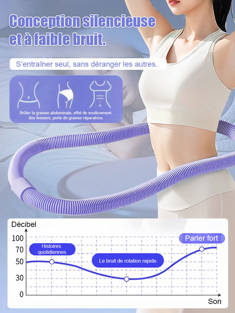 【Outil minceur】Cerceau de fitness souple et silencieux qui protège la taille