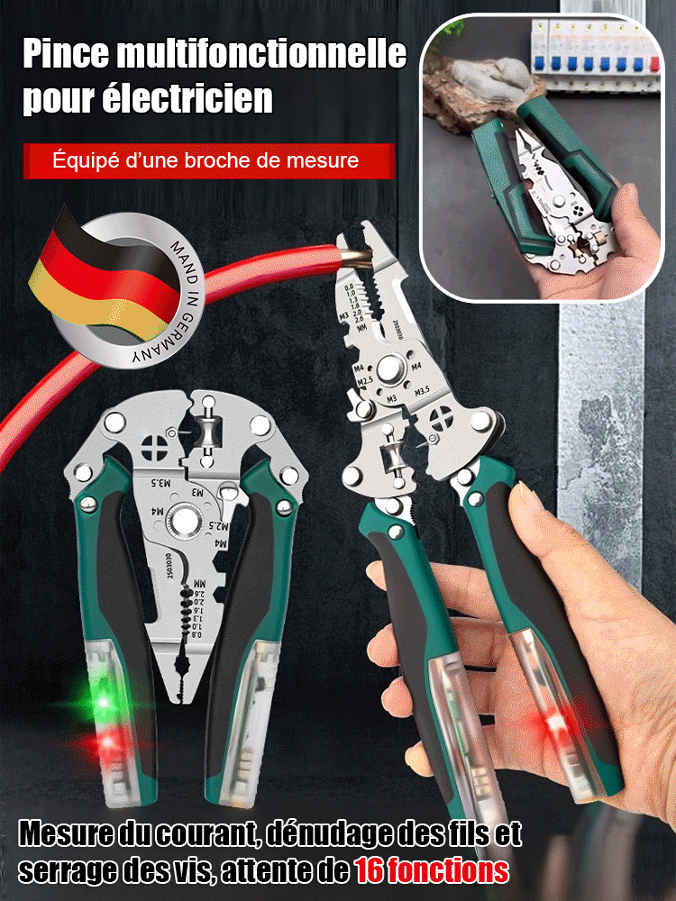🧰1 unité = 1 trousse à outils. Pinces d’électricien multifonctions de qualité industrielle