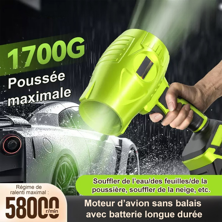 【Débit d'air puissant de 30 m/s en 1 seconde】 Souffleur à turbine portable