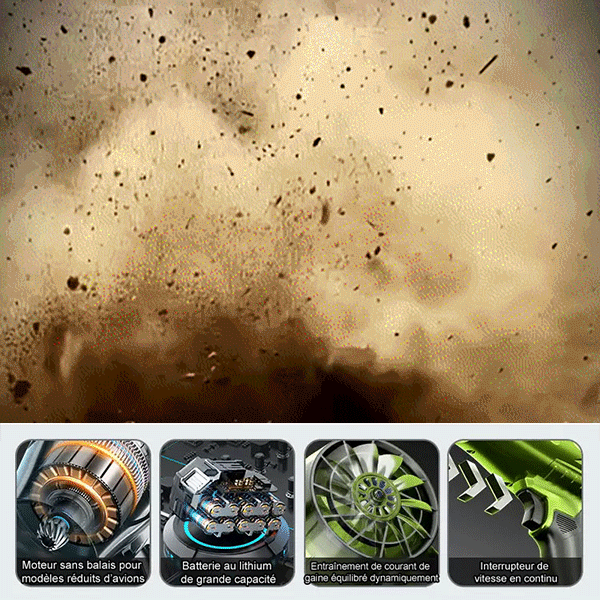 【Débit d'air puissant de 30 m/s en 1 seconde】 Souffleur à turbine portable