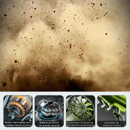 【Débit d'air puissant de 30 m/s en 1 seconde】 Souffleur à turbine portable