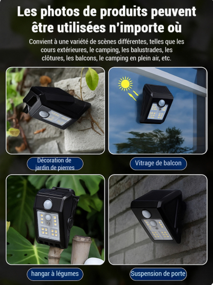 0 euro d’électricité toute l’année! Lampe à pince solaire intelligente à capteur
