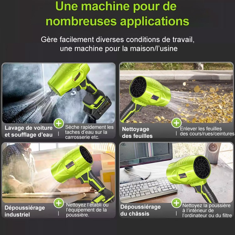 【Débit d'air puissant de 30 m/s en 1 seconde】 Souffleur à turbine portable