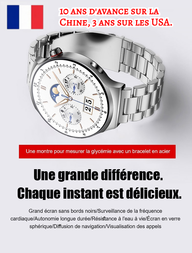 【Recommandée par les endocrinologues】La toute dernière montre connectée française, leader mondial