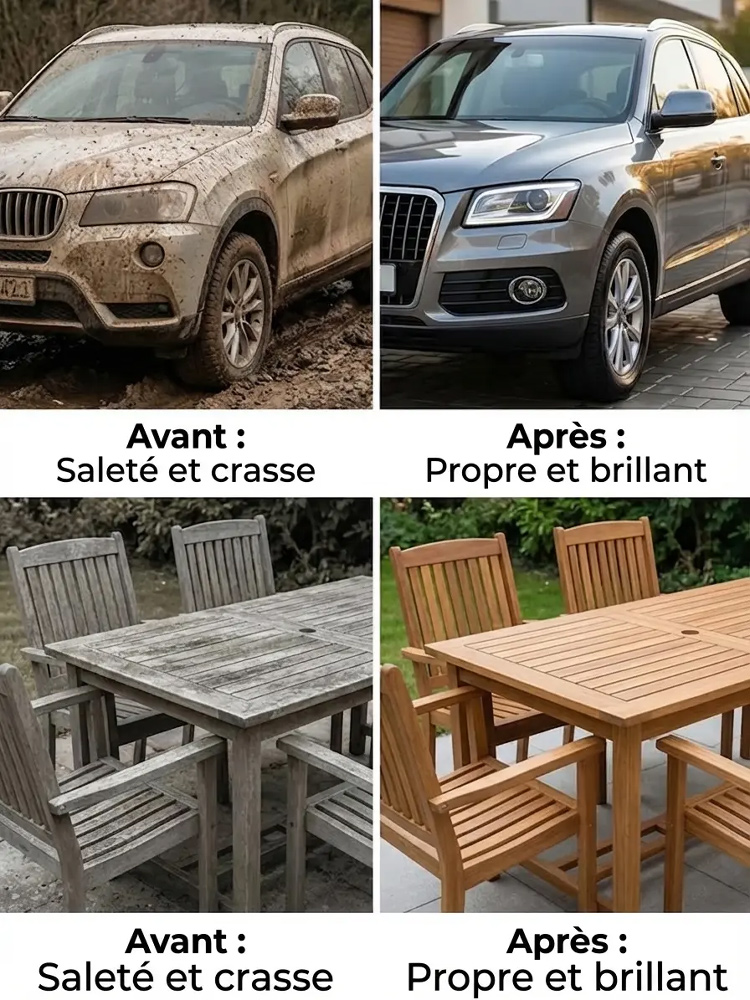 【Plus besoin de prise électrique!】Nettoyeur Haute Pression Sans Fil - Jet puissant à 10m