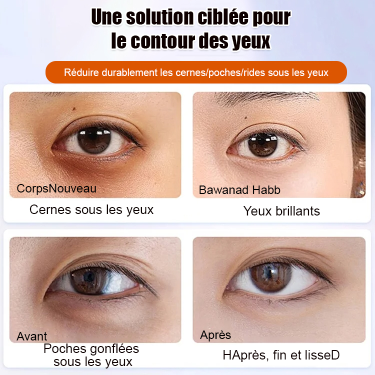 « Insatisfait du résultat ? Remboursement complet ! »Huile sérum anti-rides et lissante pour les yeux