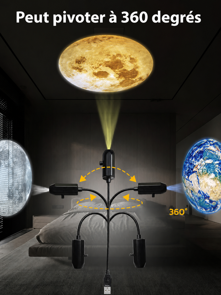 Comauo® Projecteur Océan & Galaxie : Technologie de projection 3D Ultra-HD pour votre maison et votre voiture – Un véritable aquarium en seulement 1 seconde !