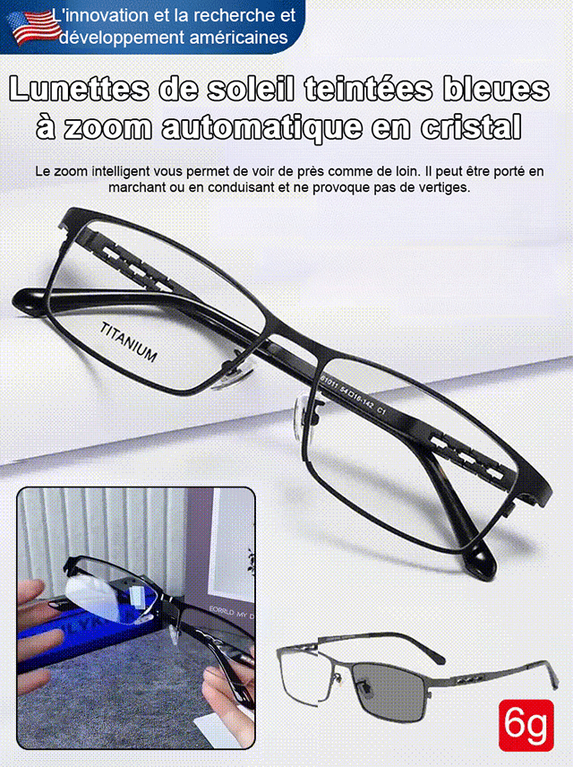 【Sans Opticien】Correction de 0 à 10 dioptries | Lunettes progressives photochromiques anti-lumière bleue, mise au point automatique