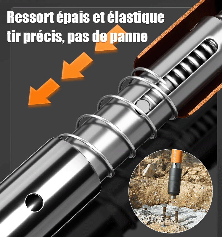 [Clouage + Perçage] Pénètre une plaque d'acier de 6 mm d'épaisseur en 1 seconde