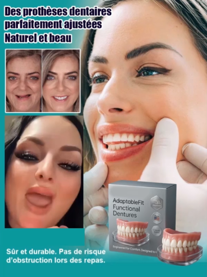 👍🏻Aucun adhésif nécessaire, installation en 1 seconde. Ensemble prothétique confortable pour un soutien facial optimal