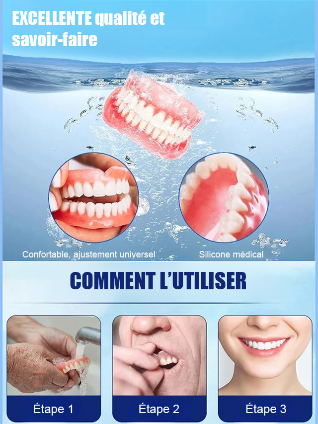 🦷Développé conjointement par 100 dentistes, dites adieu aux prix exorbitants! Kit de réparation de prothèses dentaires