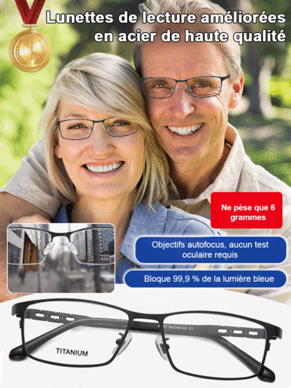 【Sans Opticien】Correction de 0 à 10 dioptries | Lunettes progressives photochromiques anti-lumière bleue, mise au point automatique
