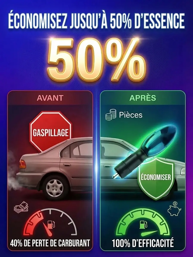 【Consommation de carburant réduite de 50 %】Économiseur de carburant pour voiture