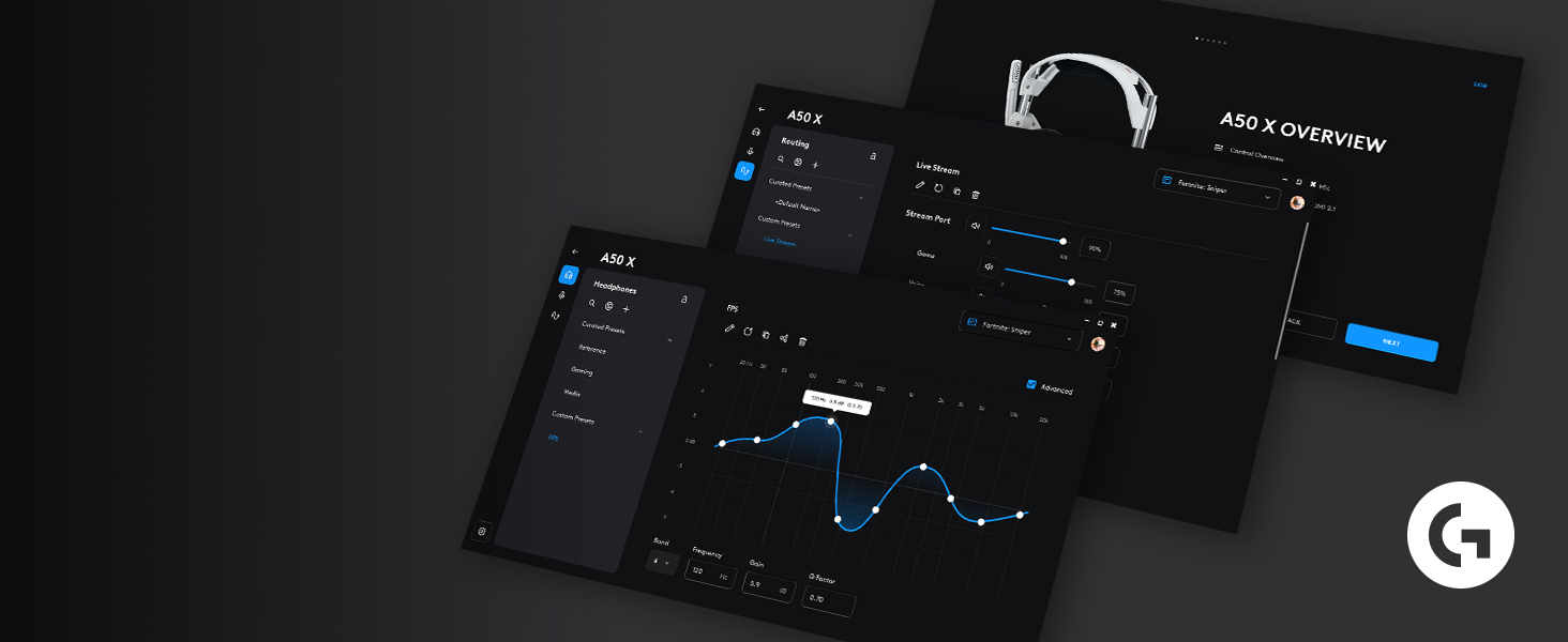 g hub app for a50 x lightspeed wireless gaming headset