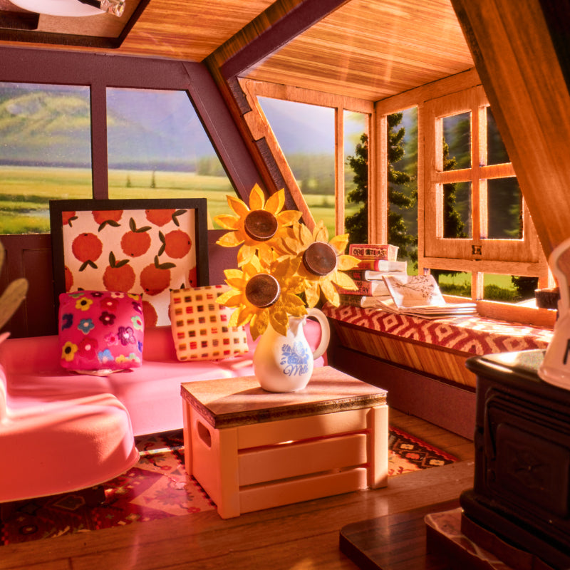 Christmas Cabin night lighting effect