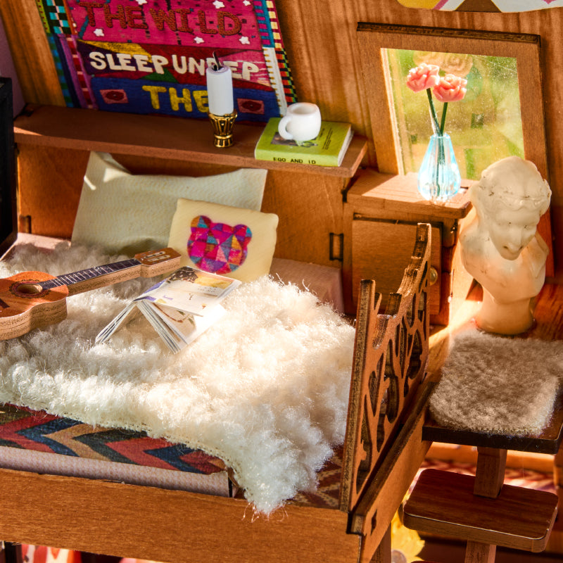 Christmas Cabin balcony and decor close-up