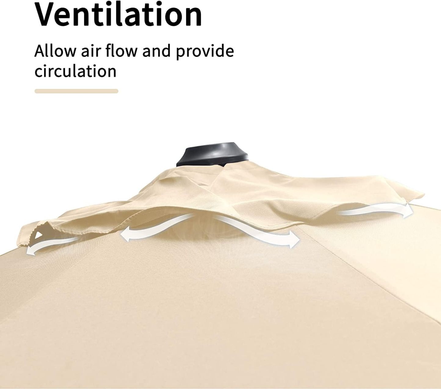 11 Feet Patio Umbrella with Base Outdoor Cantilever Round Umbrella Aluminum Offset Umbrella with 360-degree Rotation for Garden Deck Pool Patio, Beige