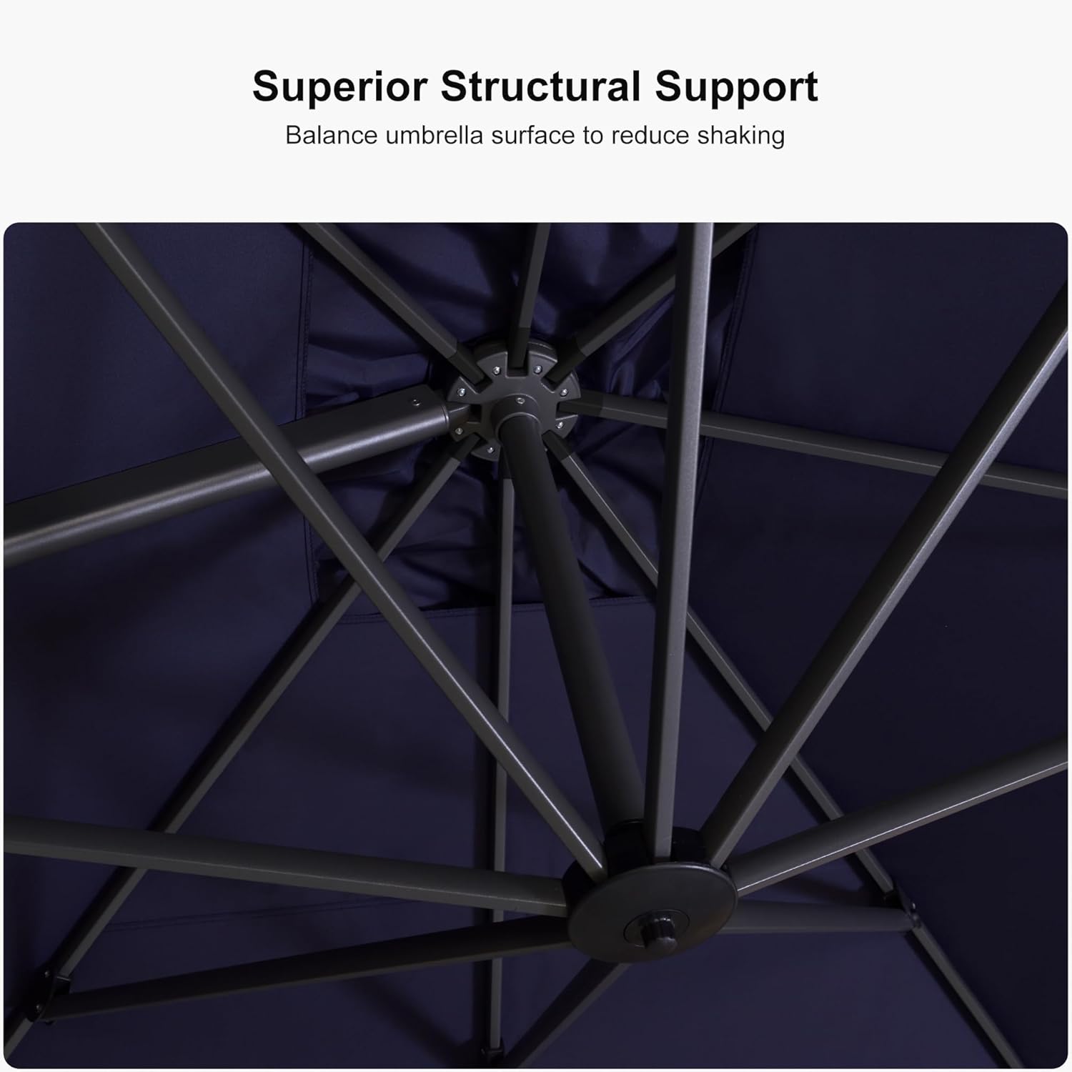 11 Feet Patio Umbrella with Base Outdoor Cantilever Round Umbrella Aluminum Offset Umbrella with 360-degree Rotation for Garden Deck Pool Patio, Beige