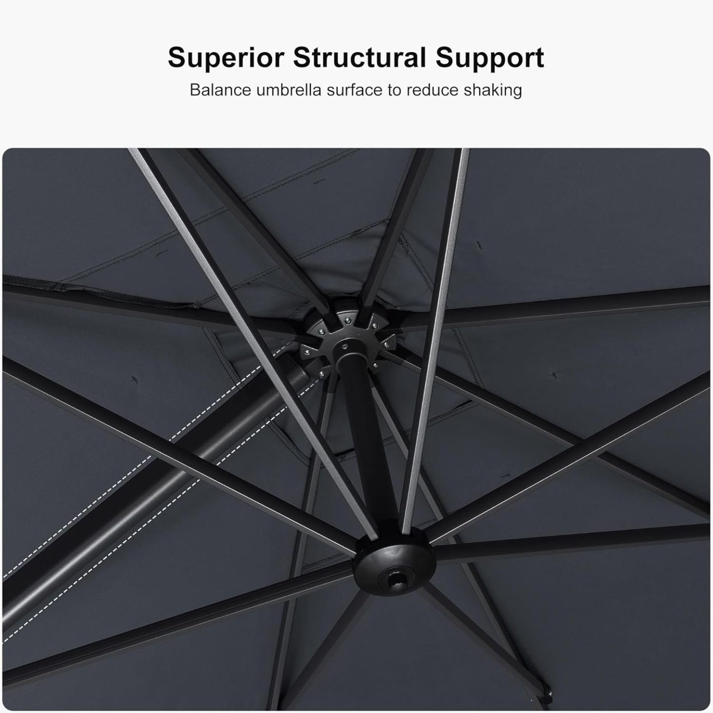 11 Feet Patio Umbrella with Base Outdoor Cantilever Round Umbrella Aluminum Offset Umbrella with 360-degree Rotation for Garden Deck Pool Patio, Beige