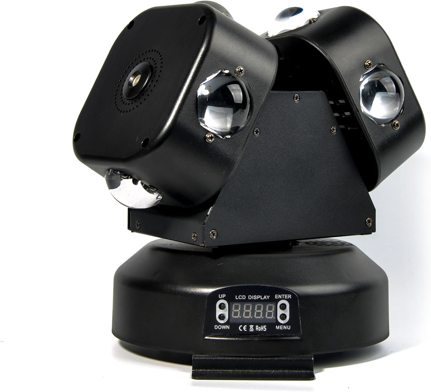 Moving Head DJ Light Party RGBW LED Beam Lights DMX 512 Strobe Light with Sound Activated 360°Rotation Stage Lighting Equipment for Events DJ KTV Disco Wedding Concert Festival