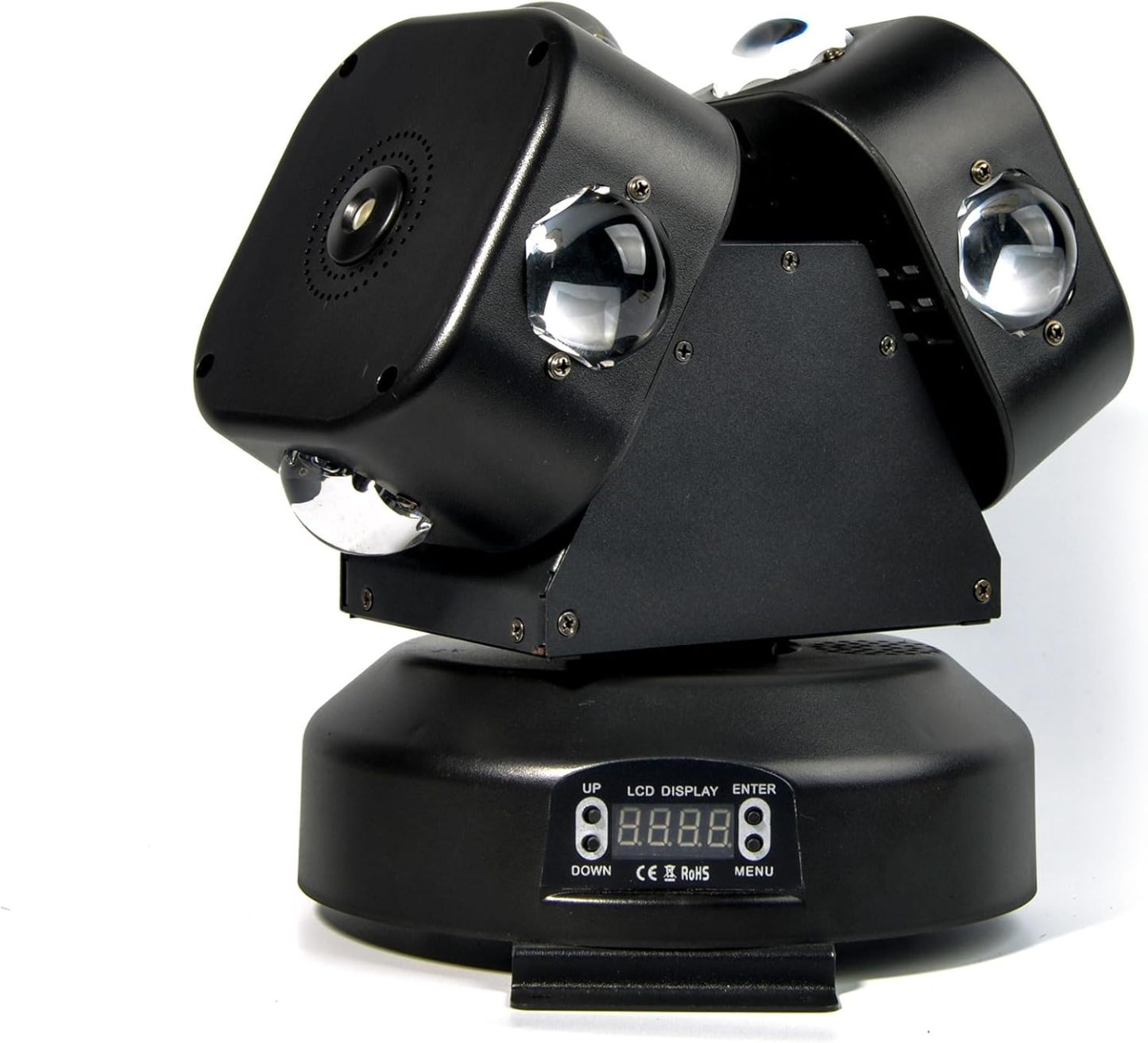 Moving Head DJ Light Party RGBW LED Beam Lights DMX 512 Strobe Light with Sound Activated 360°Rotation Stage Lighting Equipment for Events DJ KTV Disco Wedding Concert Festival