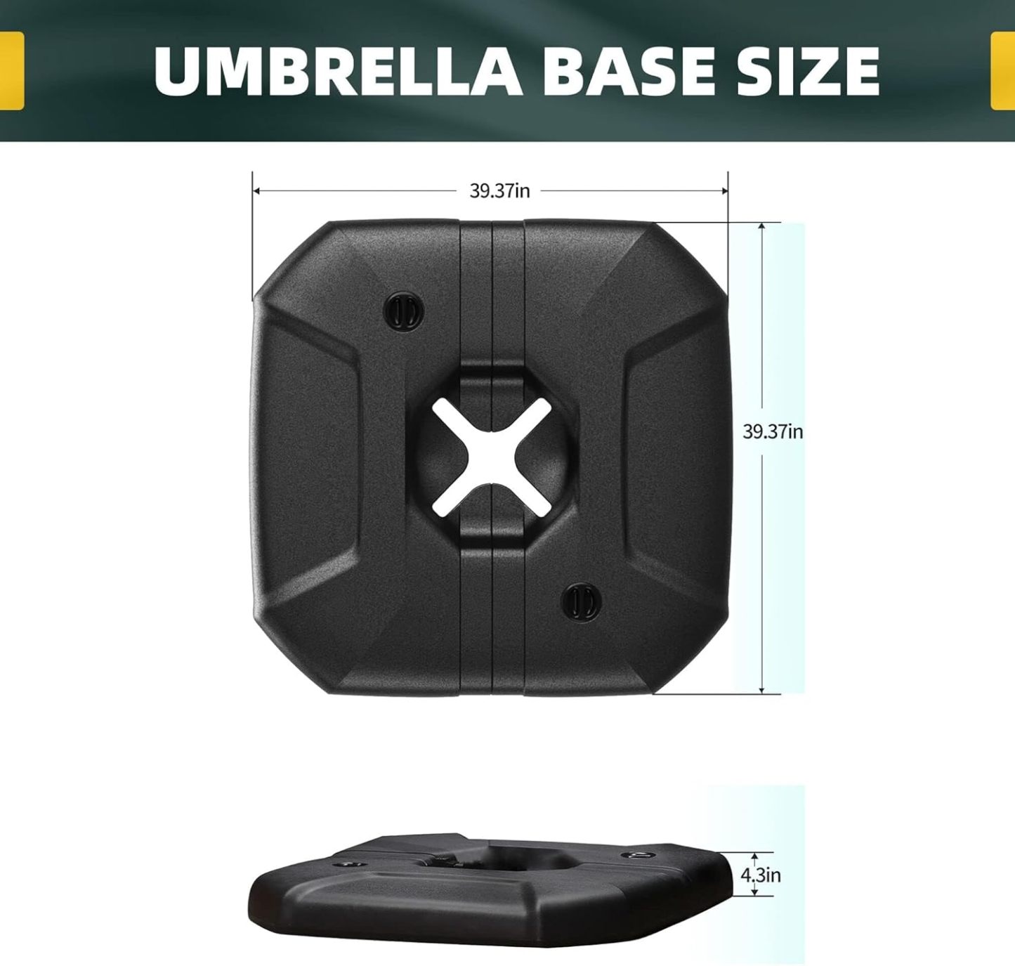 11 Feet Patio Umbrella with Base Outdoor Cantilever Round Umbrella Aluminum Offset Umbrella with 360-degree Rotation for Garden Deck Pool Patio, Beige