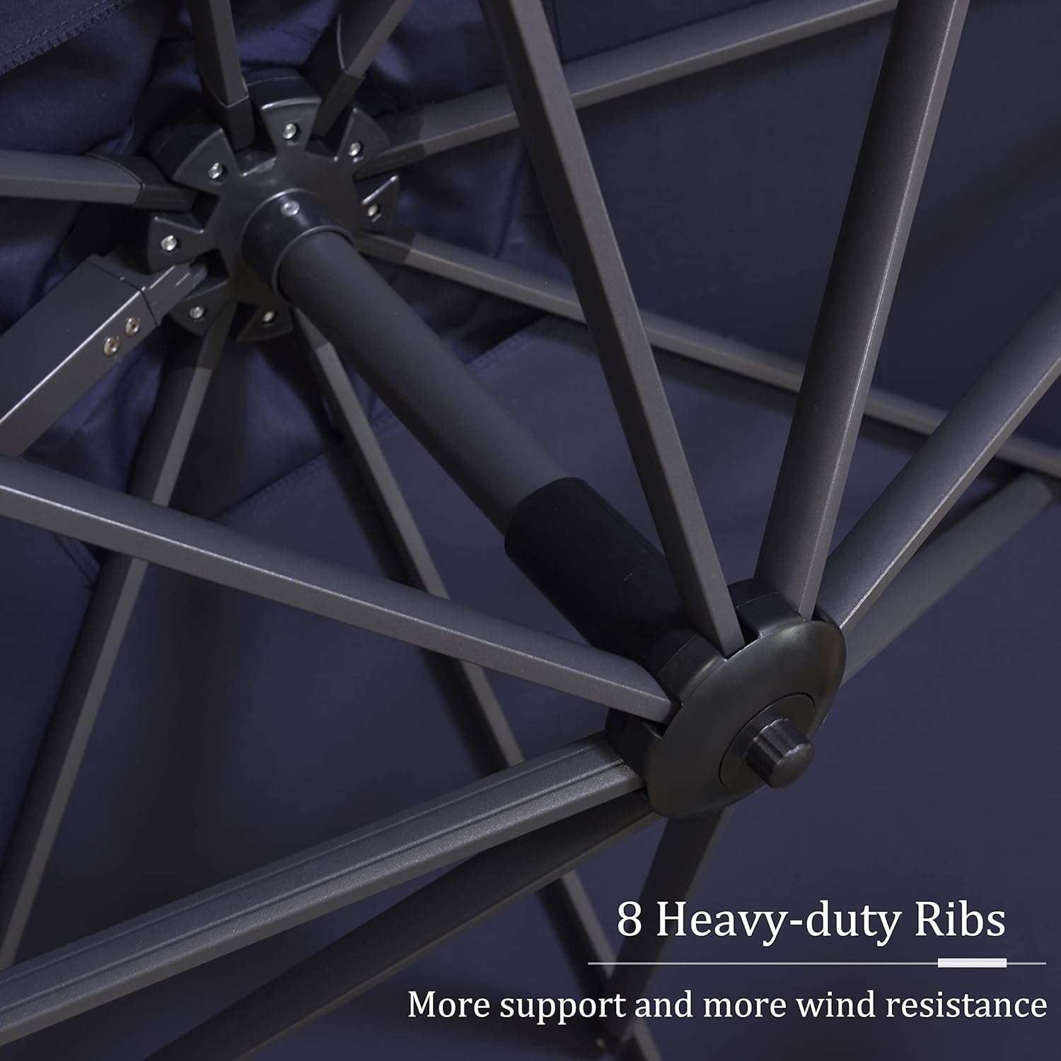 11 Feet Patio Umbrella with Base Outdoor Cantilever Round Umbrella Aluminum Offset Umbrella with 360-degree Rotation for Garden Deck Pool Patio, Beige