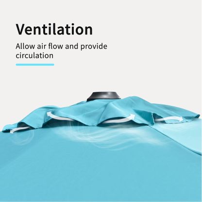 11 Feet Patio Umbrella with Base Outdoor Cantilever Round Umbrella Aluminum Offset Umbrella with 360-degree Rotation for Garden Deck Pool Patio, Beige