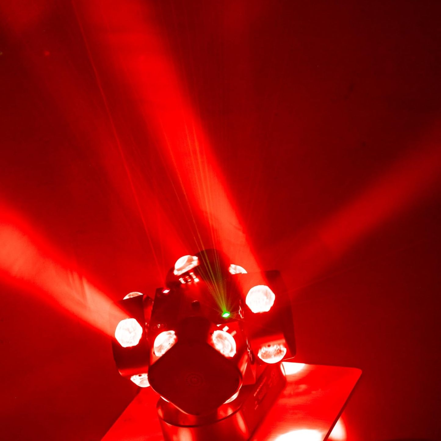 Moving Head DJ Light Party RGBW LED Beam Lights DMX 512 Strobe Light with Sound Activated 360°Rotation Stage Lighting Equipment for Events DJ KTV Disco Wedding Concert Festival