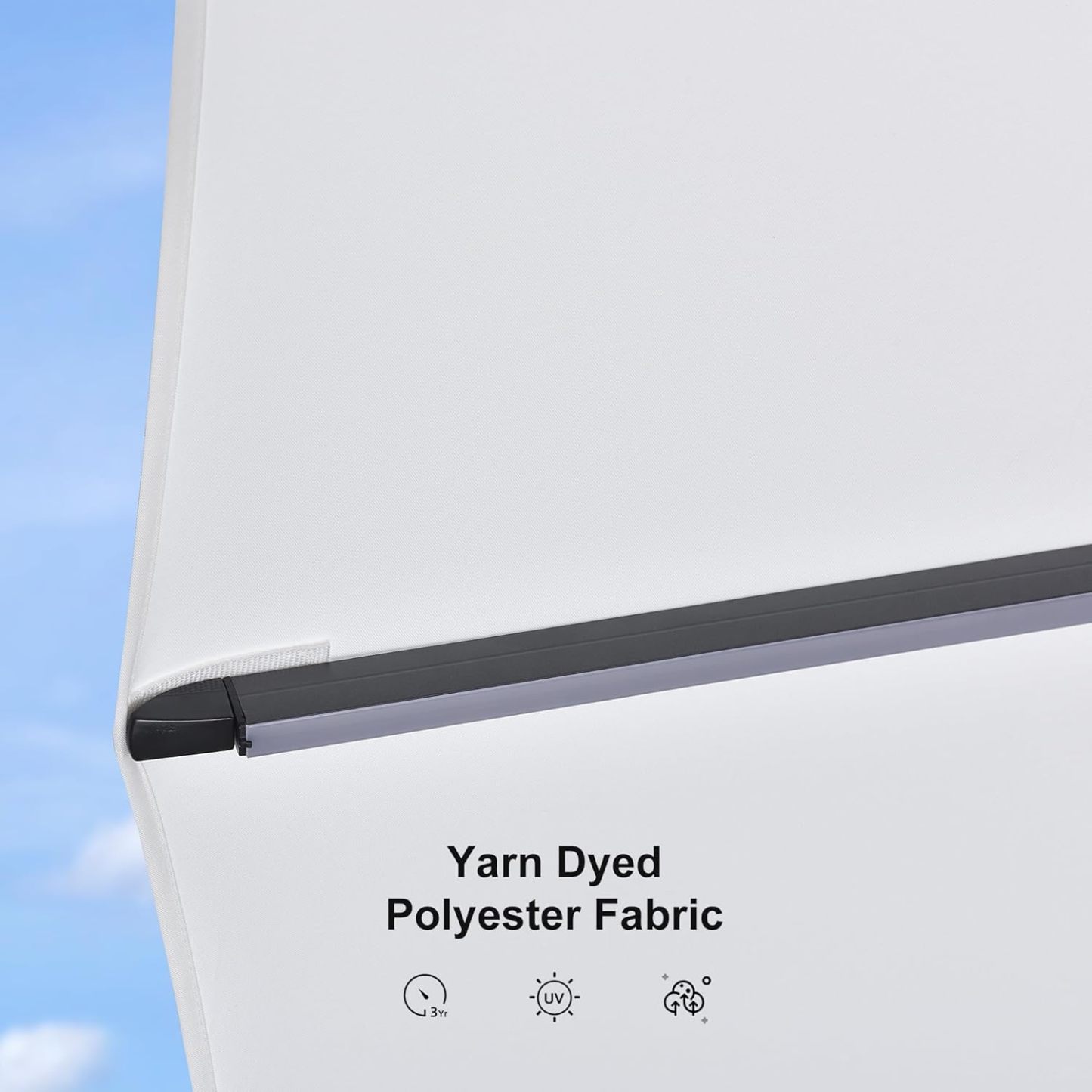 11 Feet Patio Umbrella with Base Outdoor Cantilever Round Umbrella Aluminum Offset Umbrella with 360-degree Rotation for Garden Deck Pool Patio, Beige