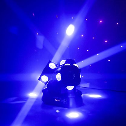 Moving Head DJ Light Party RGBW LED Beam Lights DMX 512 Strobe Light with Sound Activated 360°Rotation Stage Lighting Equipment for Events DJ KTV Disco Wedding Concert Festival