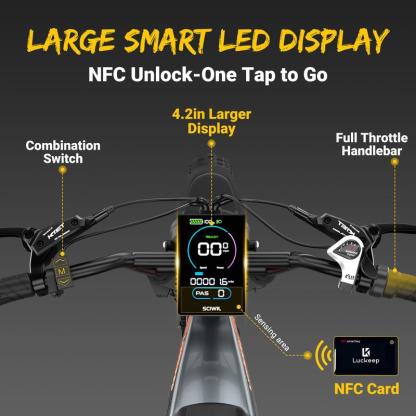 Luckeep M5 Max 2000W Peak Power Electric Bike forAdults