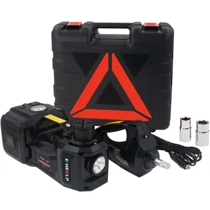 Electric Car Jack 5Ton 12V Hydraulic Car Jack Kit with Electric Impact Wrench for SUV MPV Sedan Truck Change Tires Garage Repair